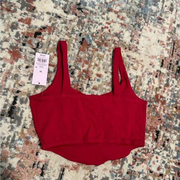 Red Corset Style Juniors Top - Picture 2 of 7